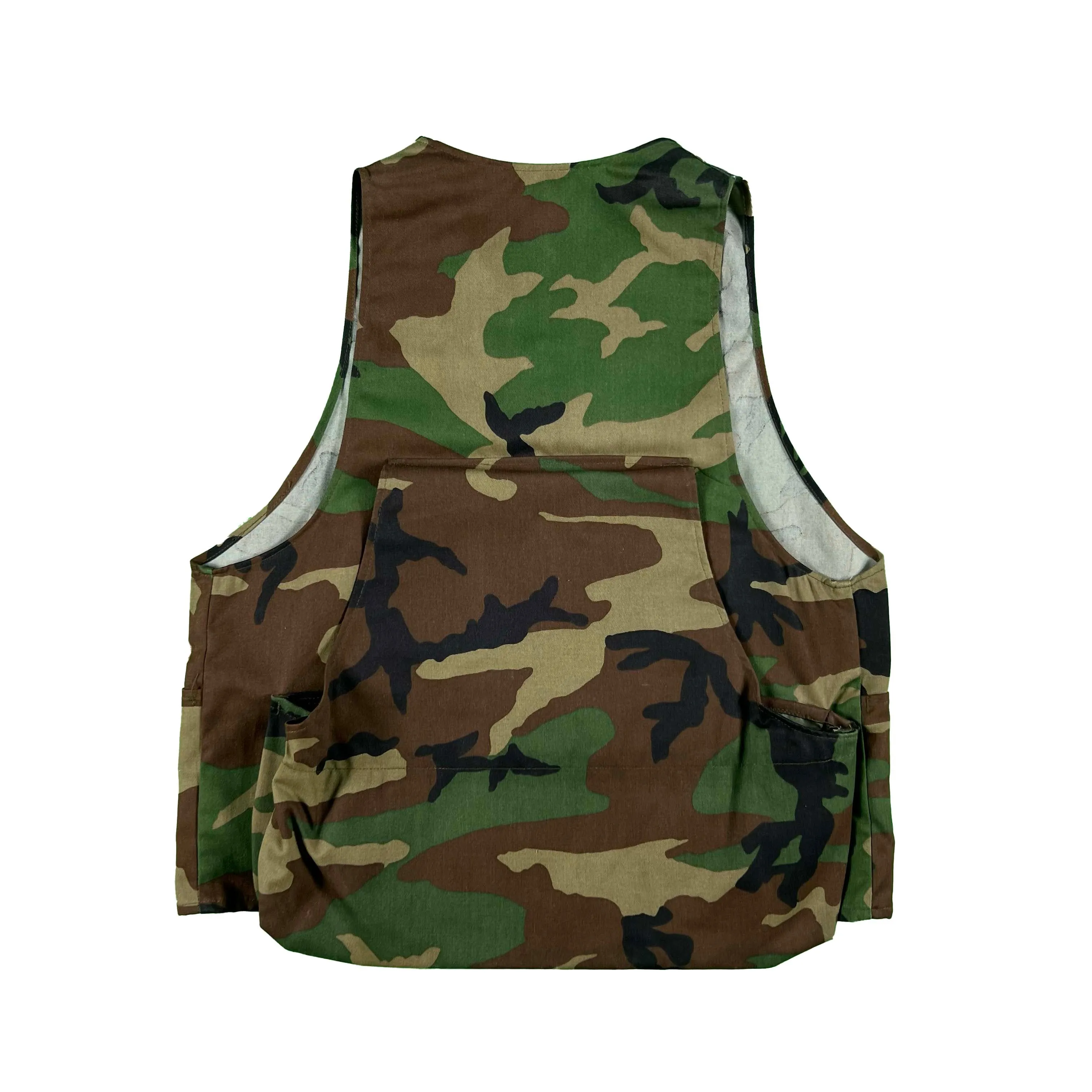 50s/80s Army Thermal and Woodland Camo Vest Combo- M