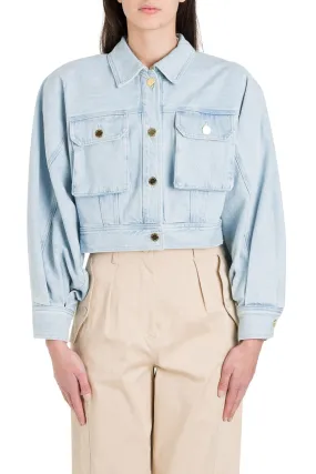 Alberta Ferretti Cropped Denim Jacket