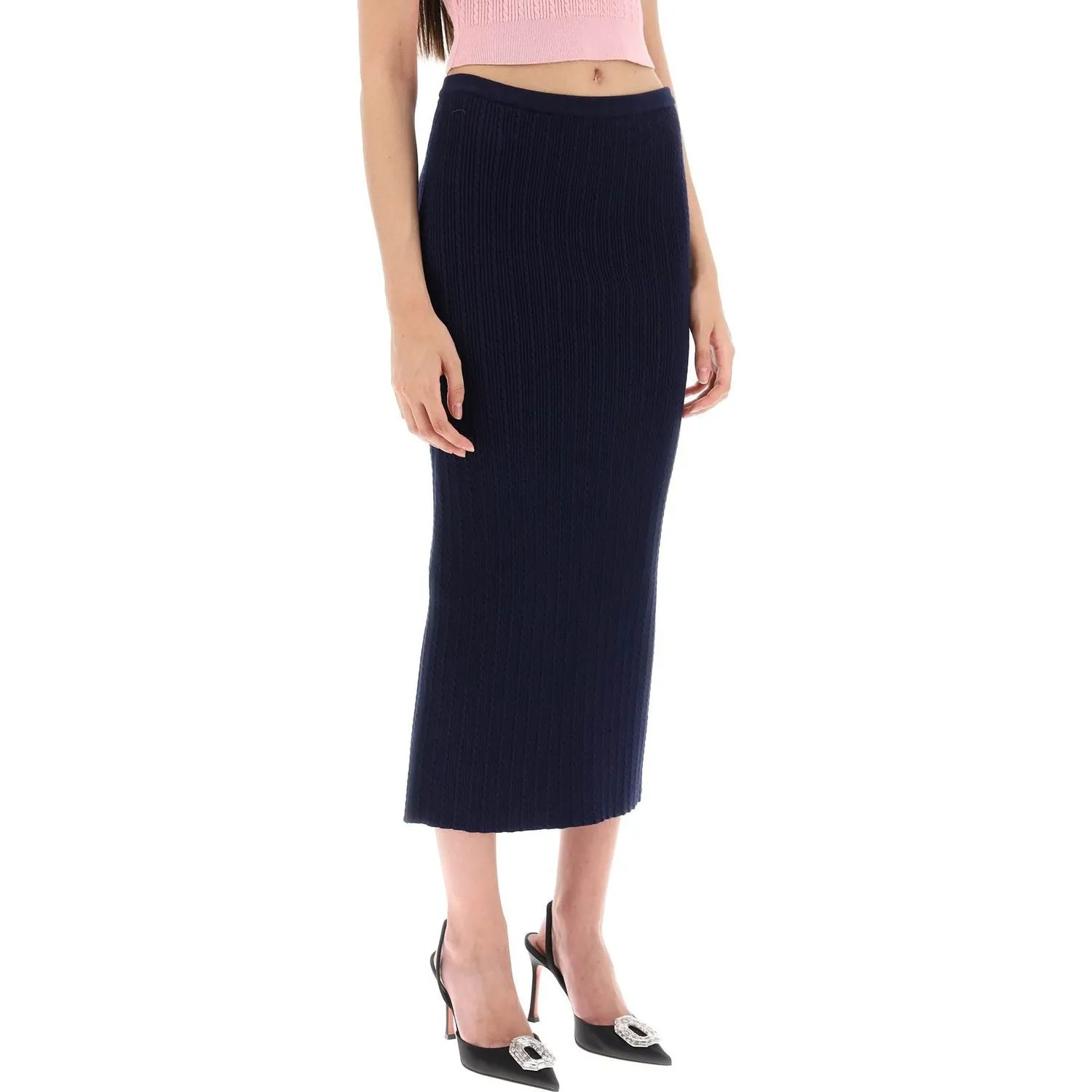 Alessandra Rich knitted pencil skirt