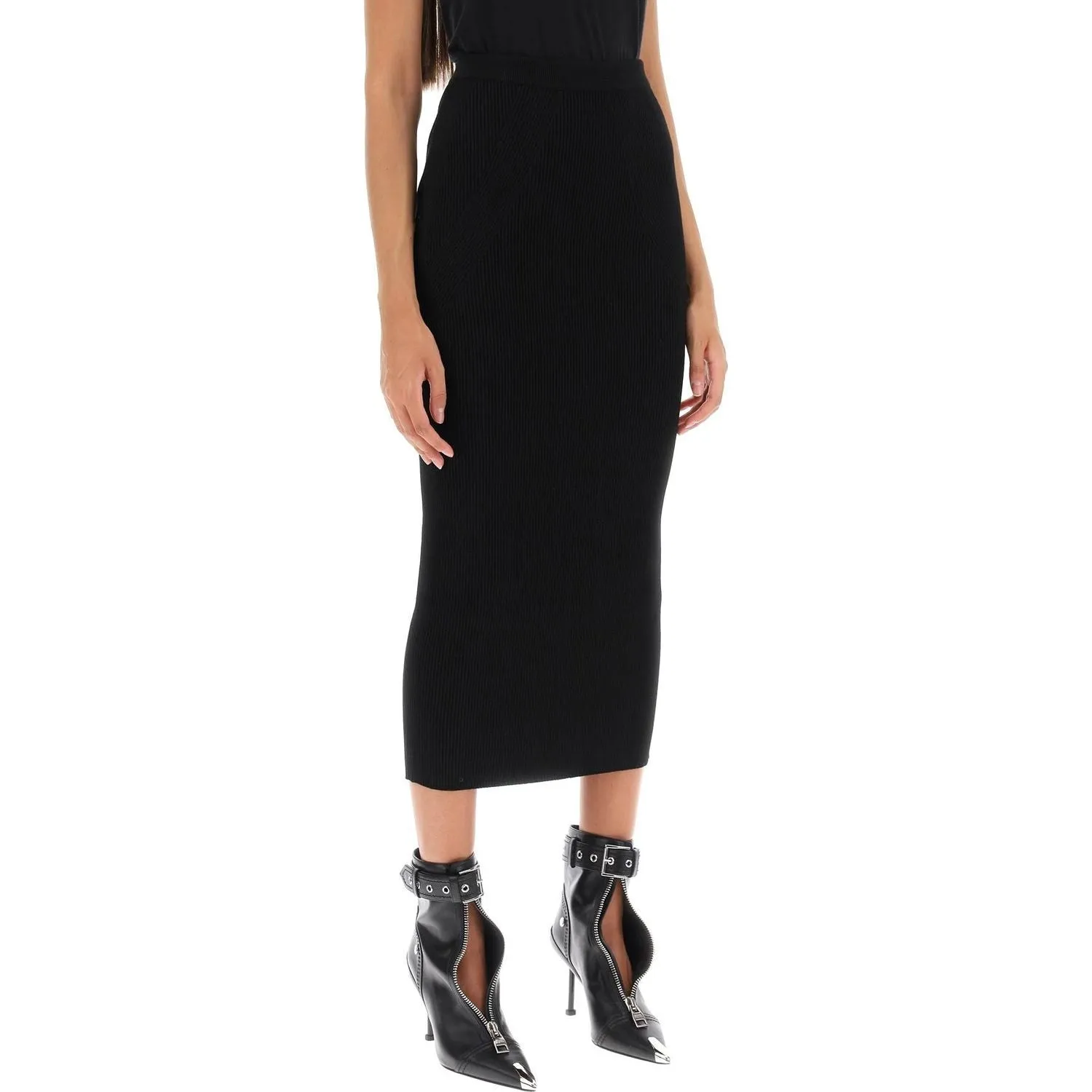 Alexander Mcqueen ribbed-knit pencil skirt