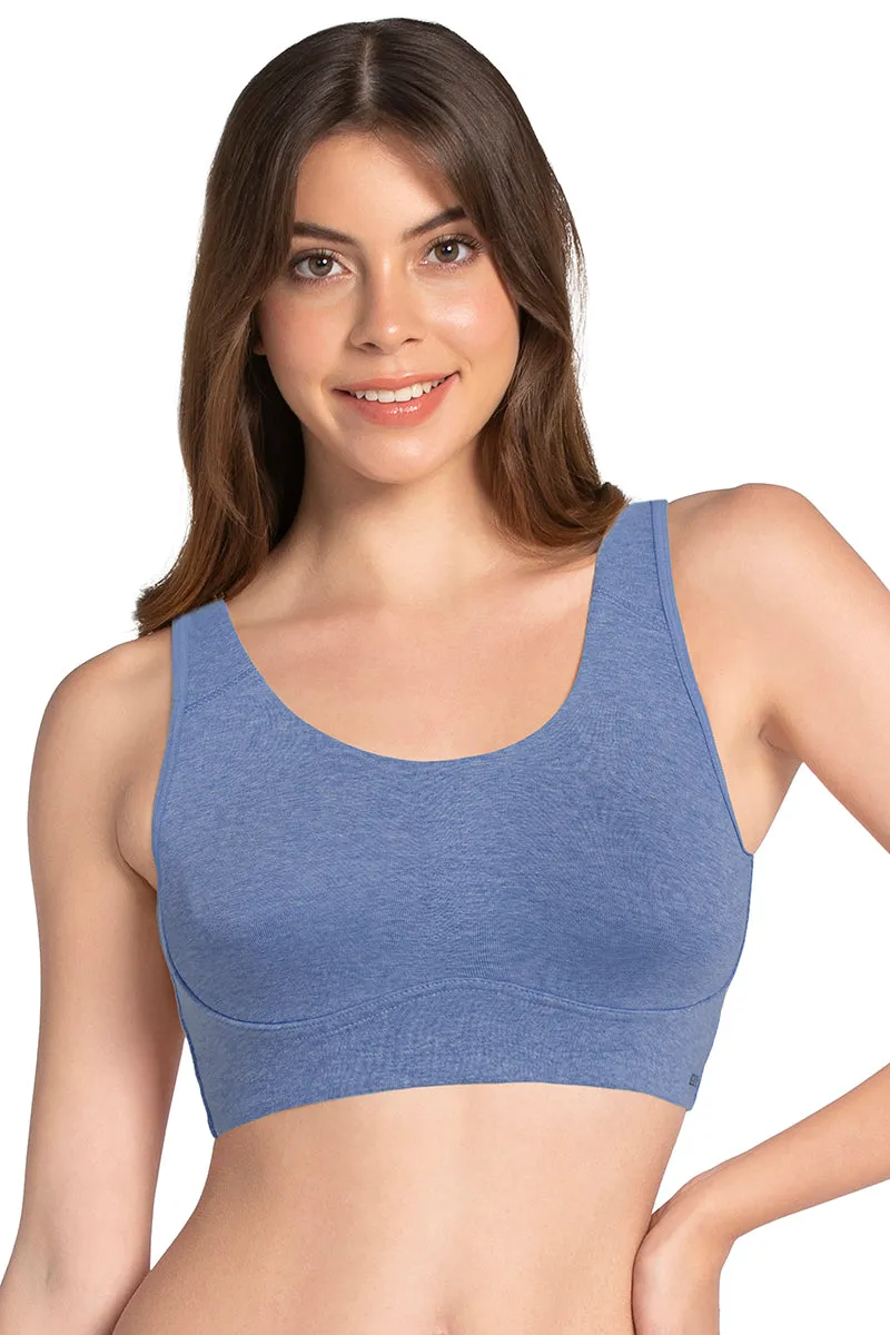 All Day Lounge Non-padded & Non-wired Bra - Blue Marl