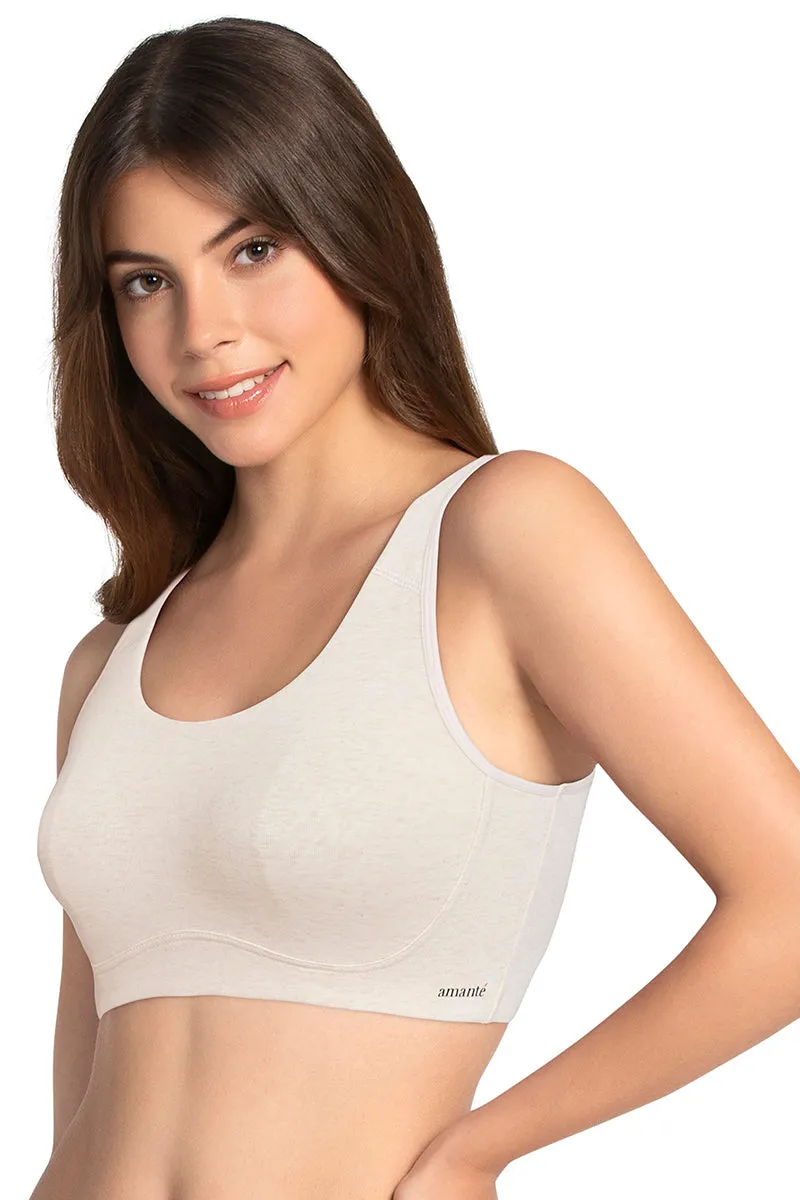 All Day Lounge Non-padded & Non-wired Bra - Oatmeal Marl