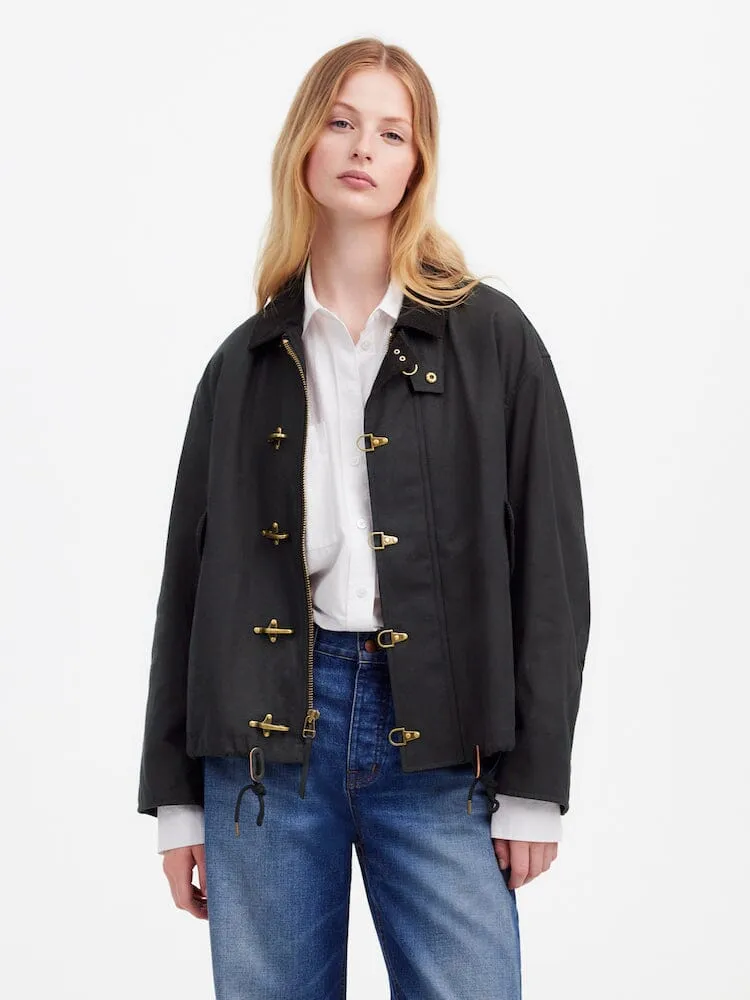 ALPHA X MADEWELL WOMEN'S WAXED COTTON CAR COAT