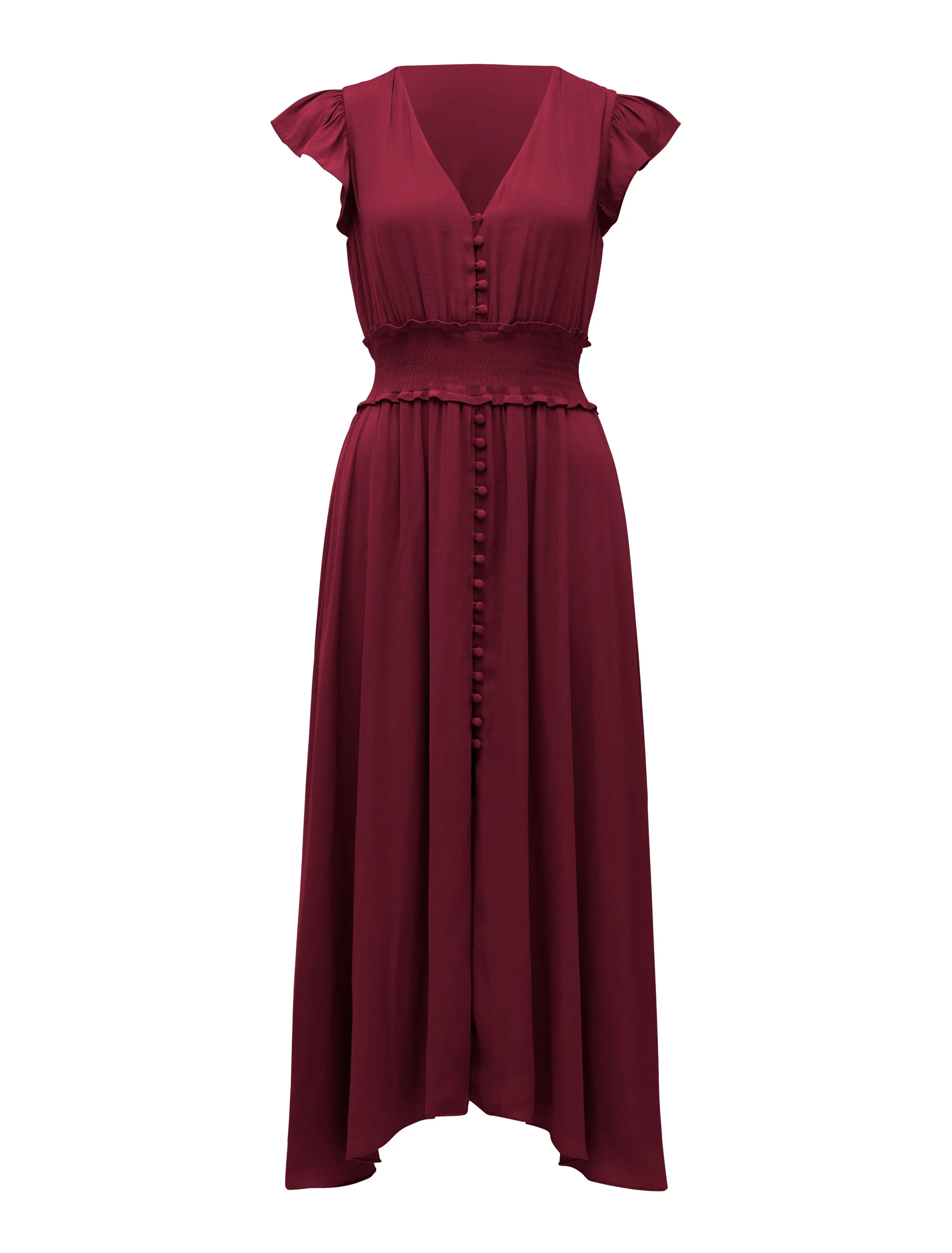 Amayah Button Front Midi Dress