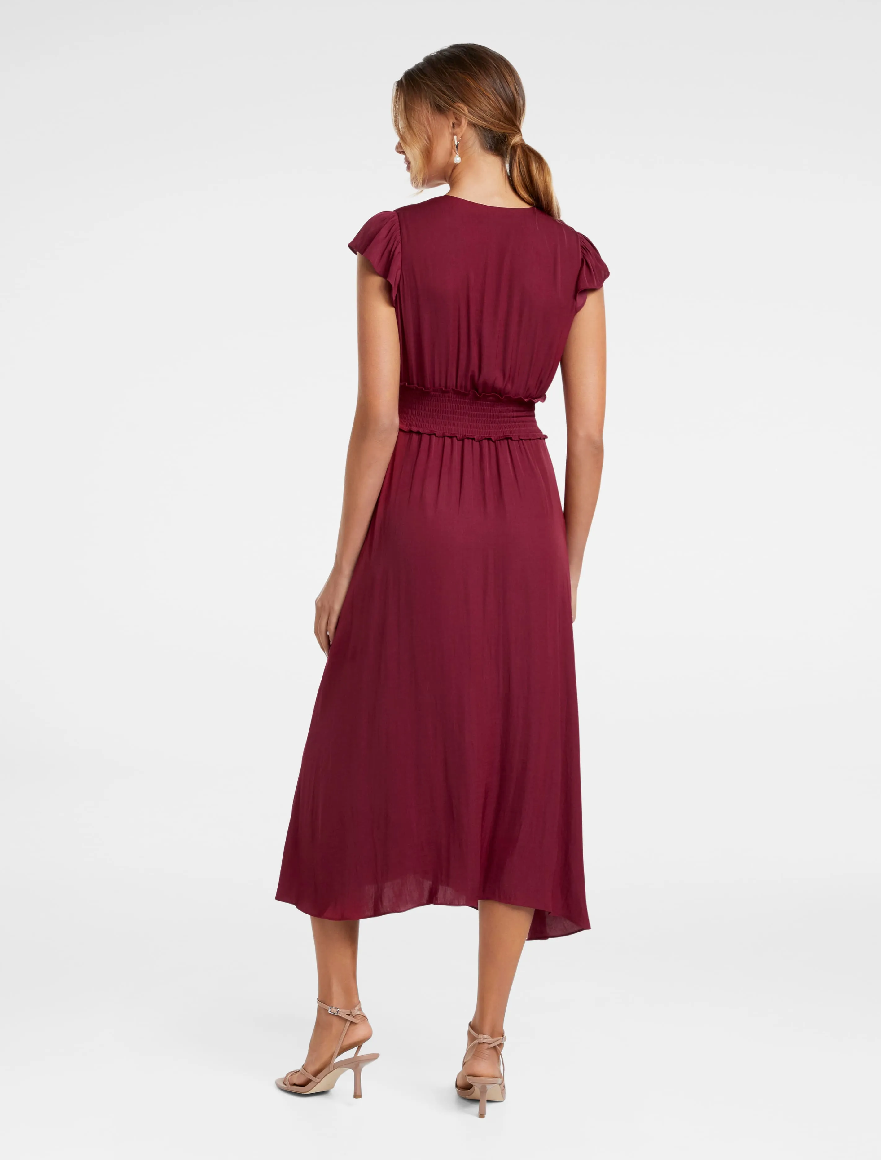 Amayah Button Front Midi Dress