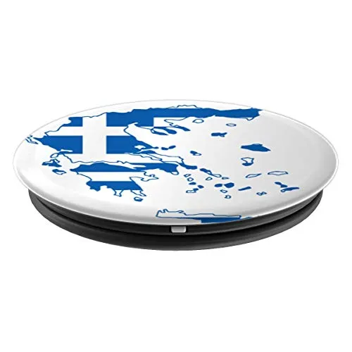 Amazon.com: Hellas Greece Flag Map Graphic, Classic, Fun Design - PopSockets Grip and Stand for Phones and Tablets: Cell Phones & Accessories