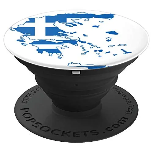 Amazon.com: Hellas Greece Flag Map Graphic, Classic, Fun Design - PopSockets Grip and Stand for Phones and Tablets: Cell Phones & Accessories