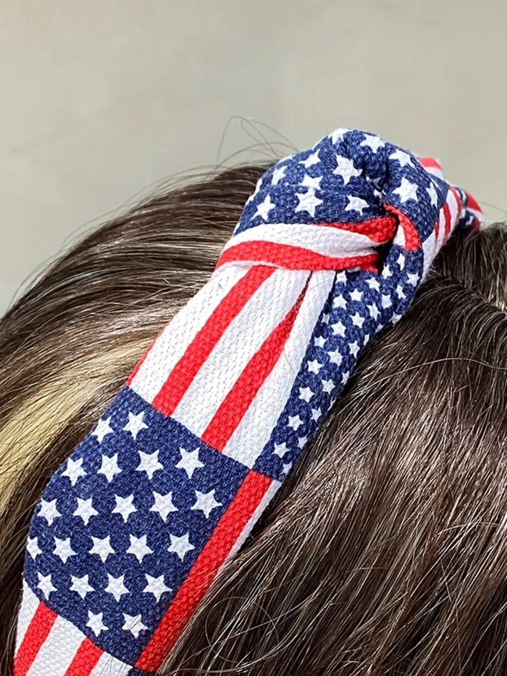 American Flag Inspired Navy Blue Knotted Headband