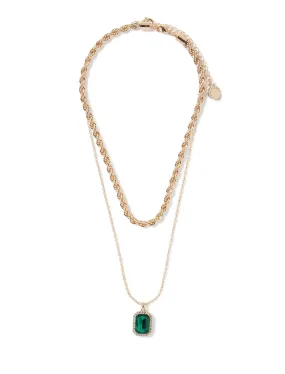 Amora Crystal & Rope Necklace