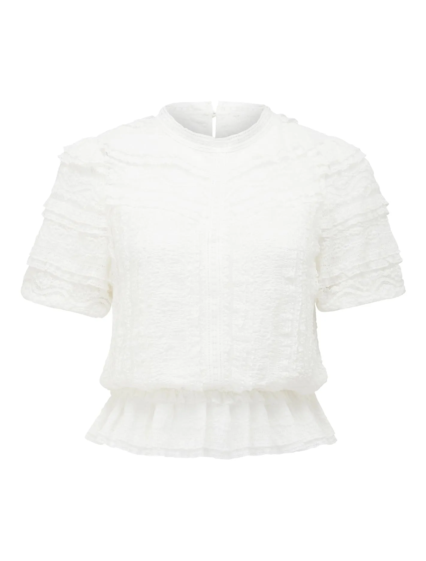 Amy Lace Peplum Blouse