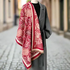 Anaya Winter Scarf Shawl in Red