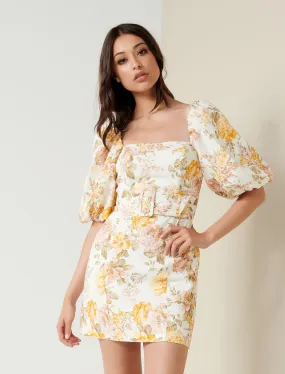 Ashley Puff Sleeve Mini Dress