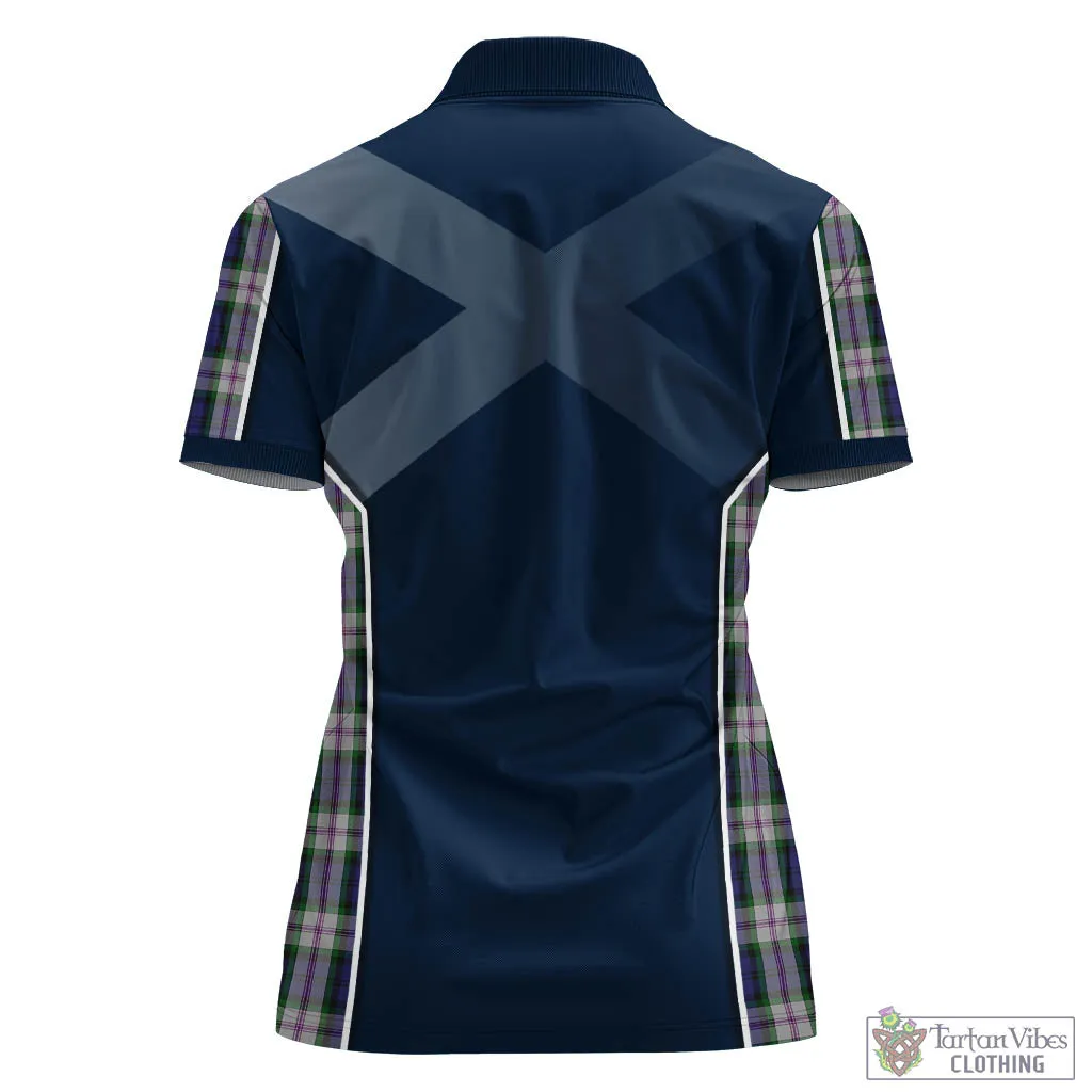 Baird Dress Tartan Women's Polo Shirt with Family Crest and Lion Rampant Vibes Sport Style