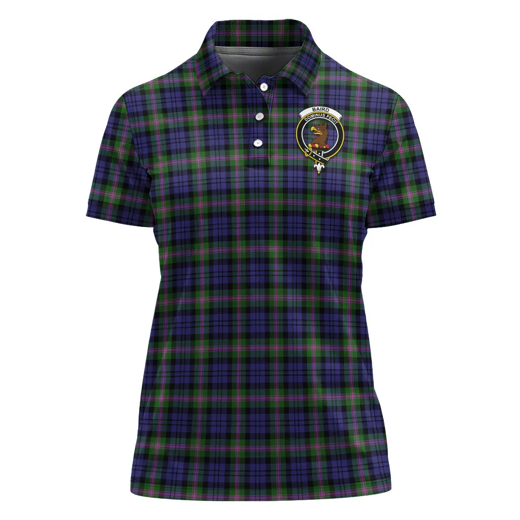 Baird Modern Tartan Polo Shirt with Family Crest For Women