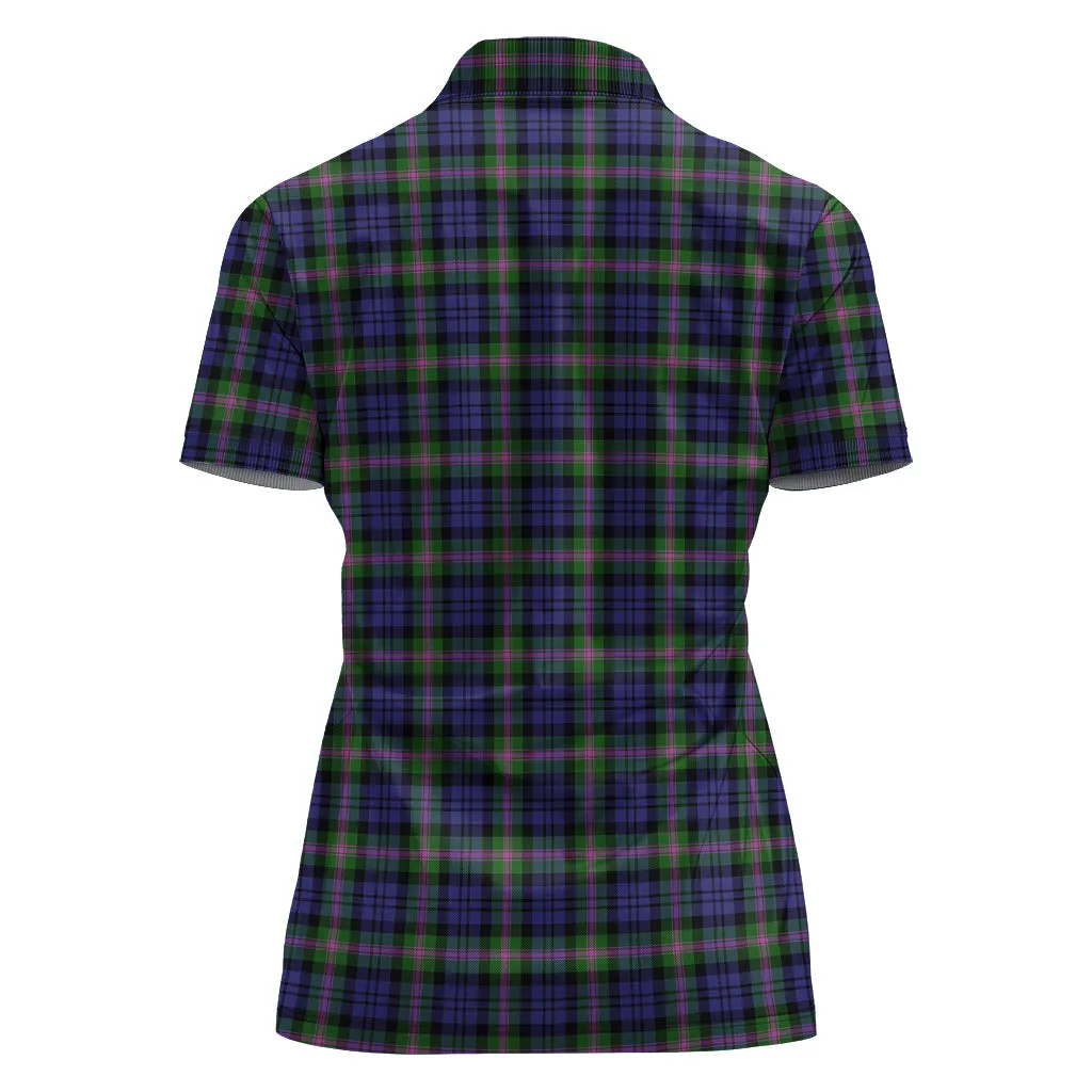 Baird Modern Tartan Polo Shirt with Family Crest For Women