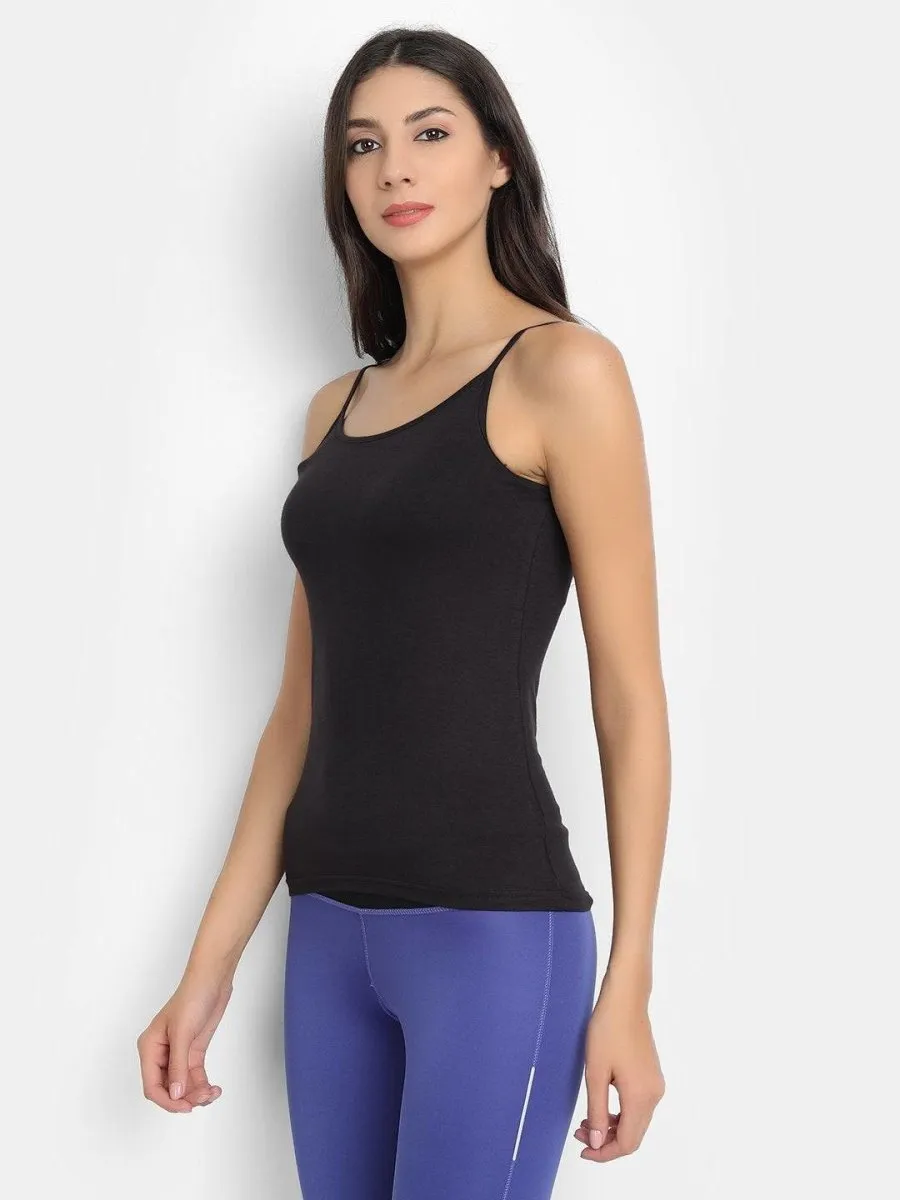 Bamboo Fabric Black Camisole - Pack of 2