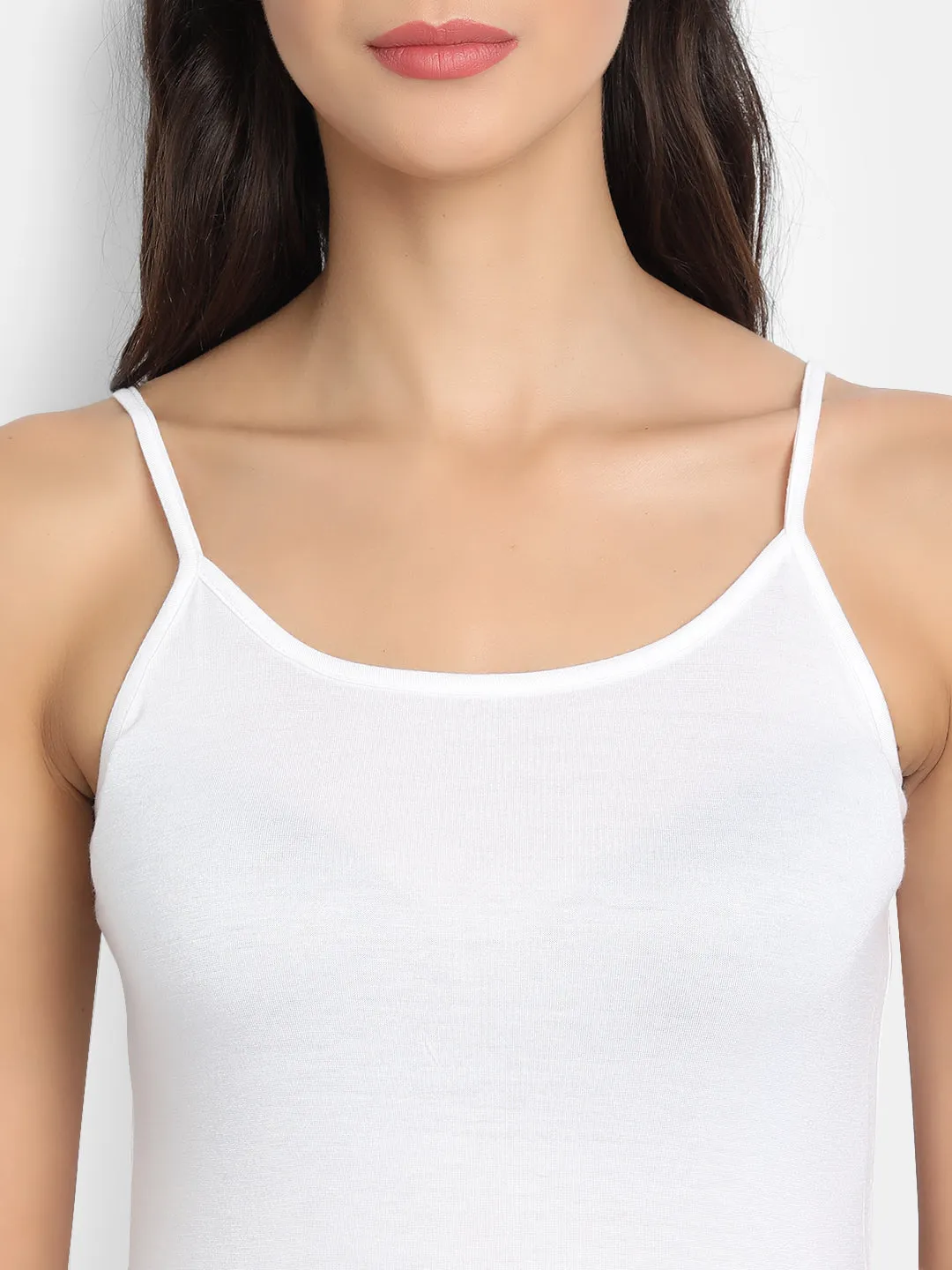 Bamboology Trends Bamboo Fabric White Strap Top | Camisole | Pack Of 1