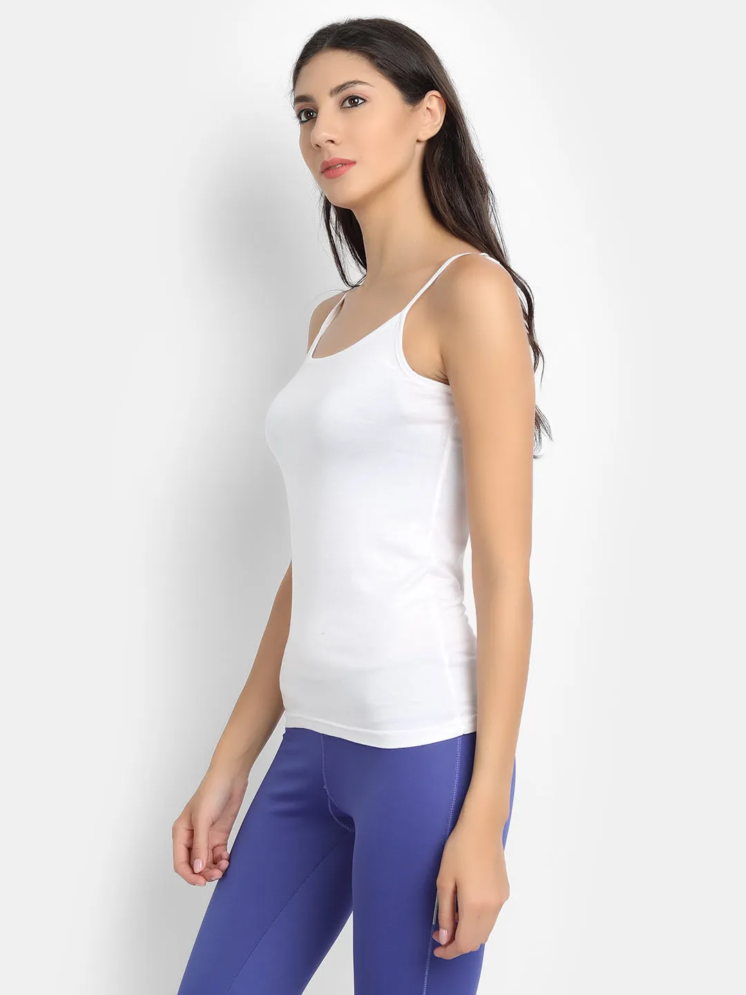 Bamboology Trends Bamboo Fabric White Strap Top | Camisole | Pack Of 1