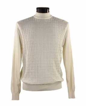 Bassiri L/S Mock Neck Sweater 635-White