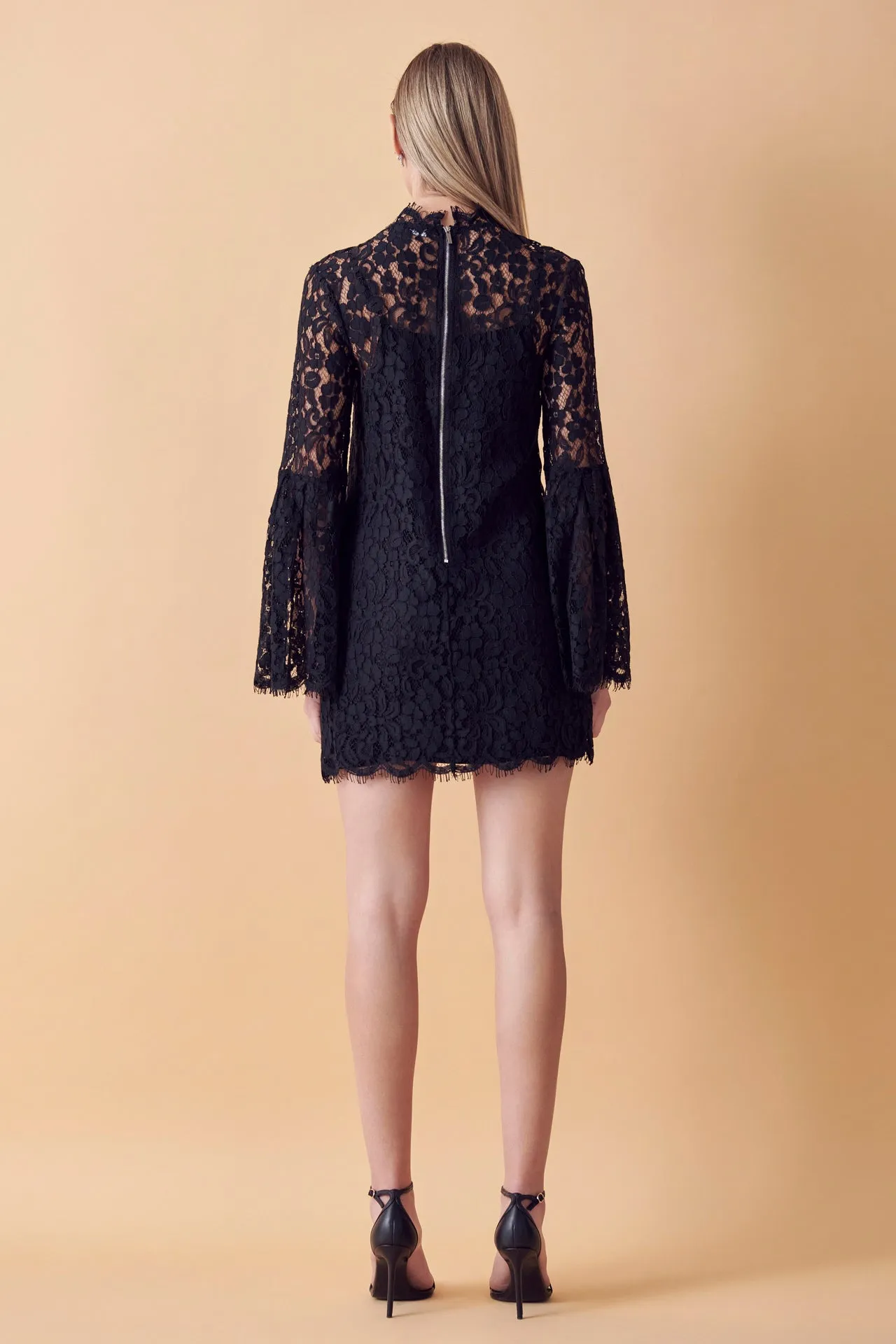 Bell Sleeve Lace Dress