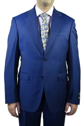 Berragamo Solid New Blue 2-Button Notch Suit