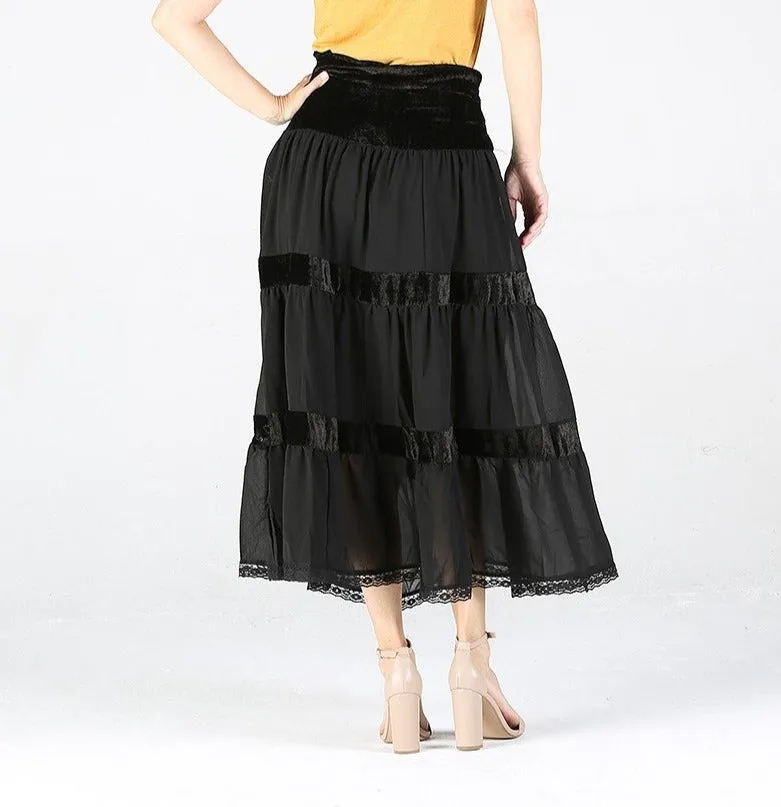 Black Women Sheer Skirt