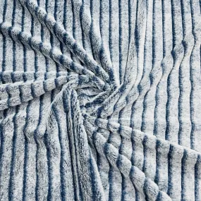 Blue & White Fur Fabric