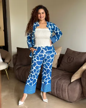 Blue Bliss Printed 3 Piece Set