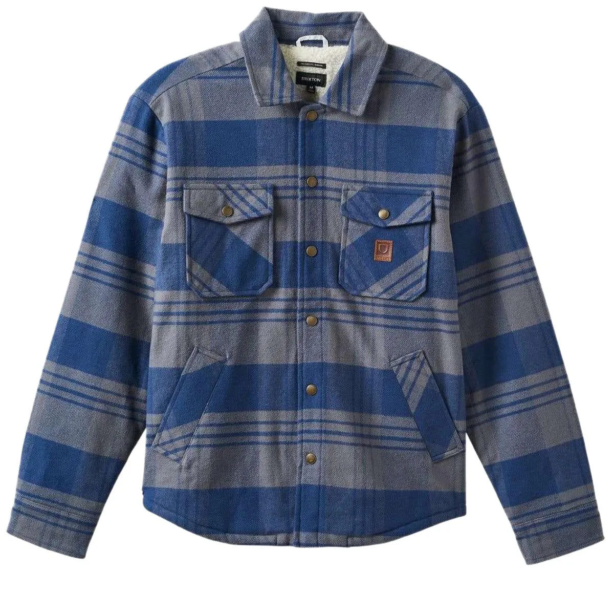 Brixton Durham Lined Jacket - Washed Navy/Beige Plaid