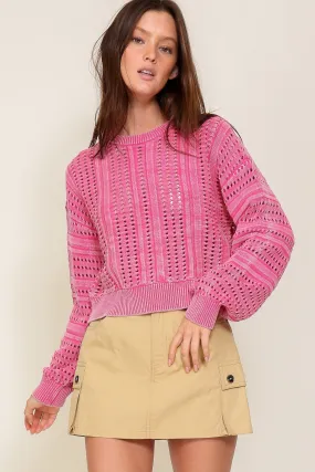 Camryn Round Neck Pattern Sweater