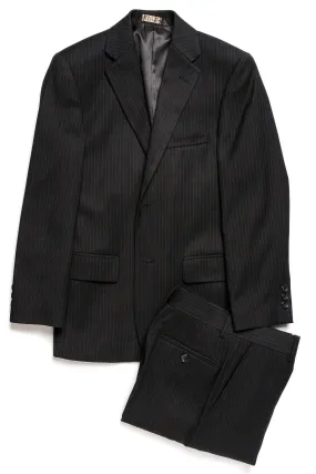 Caravelli Black Tonal Stripe Slim Suit