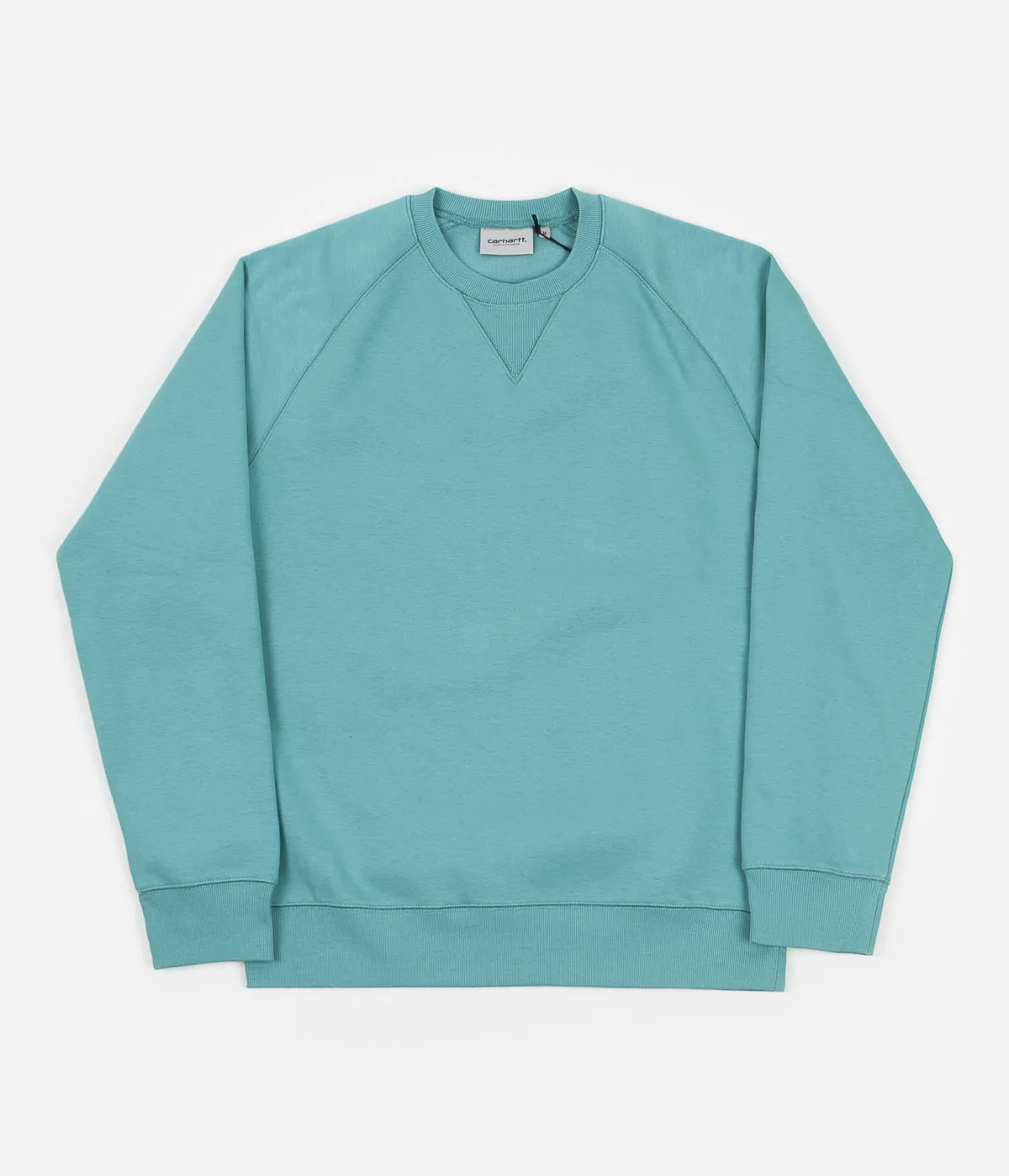 Carhartt Chase Crewneck Sweatshirt - Frosted Turquoise / Gold