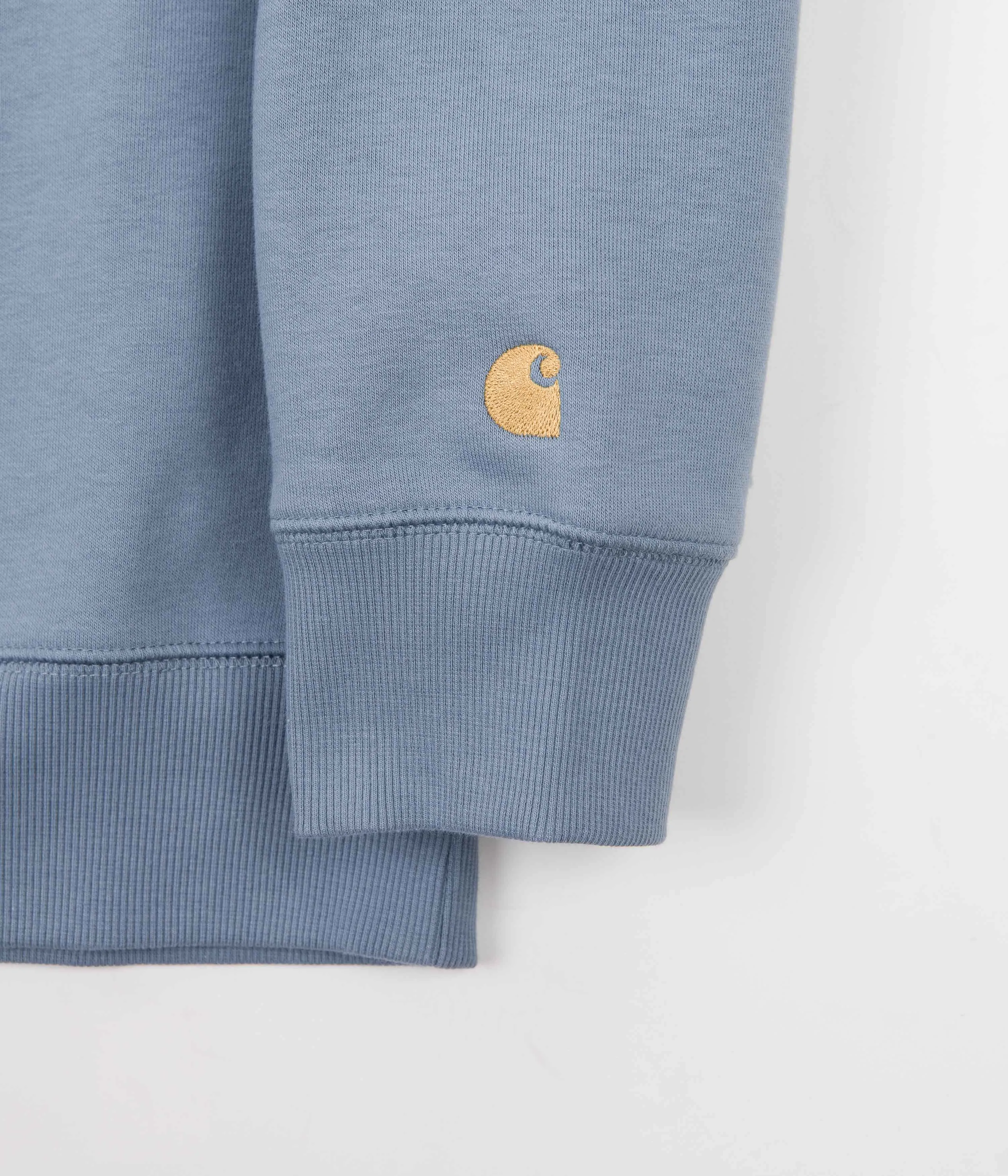 Carhartt Chase Crewneck Sweatshirt - Icy Water / Gold