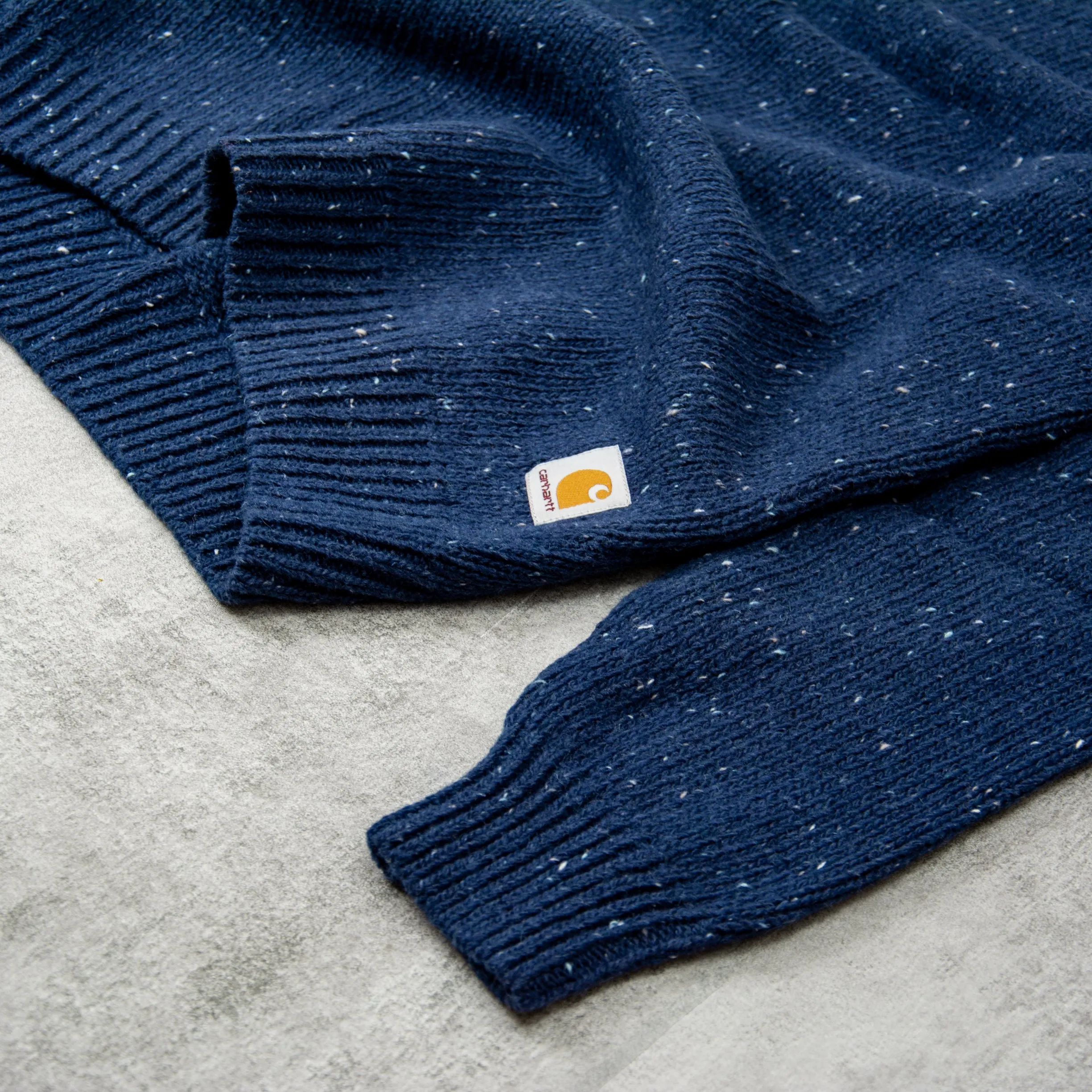 Carhartt WIP Anglistic Sweater - Speckled Air Force Blue