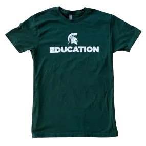 College of Education "Education" Unisex Green Short Sleeve T-Shirt