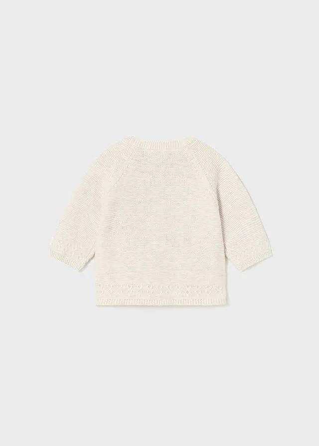 Cotton Knit Cardigan, Oatmeal, 2301