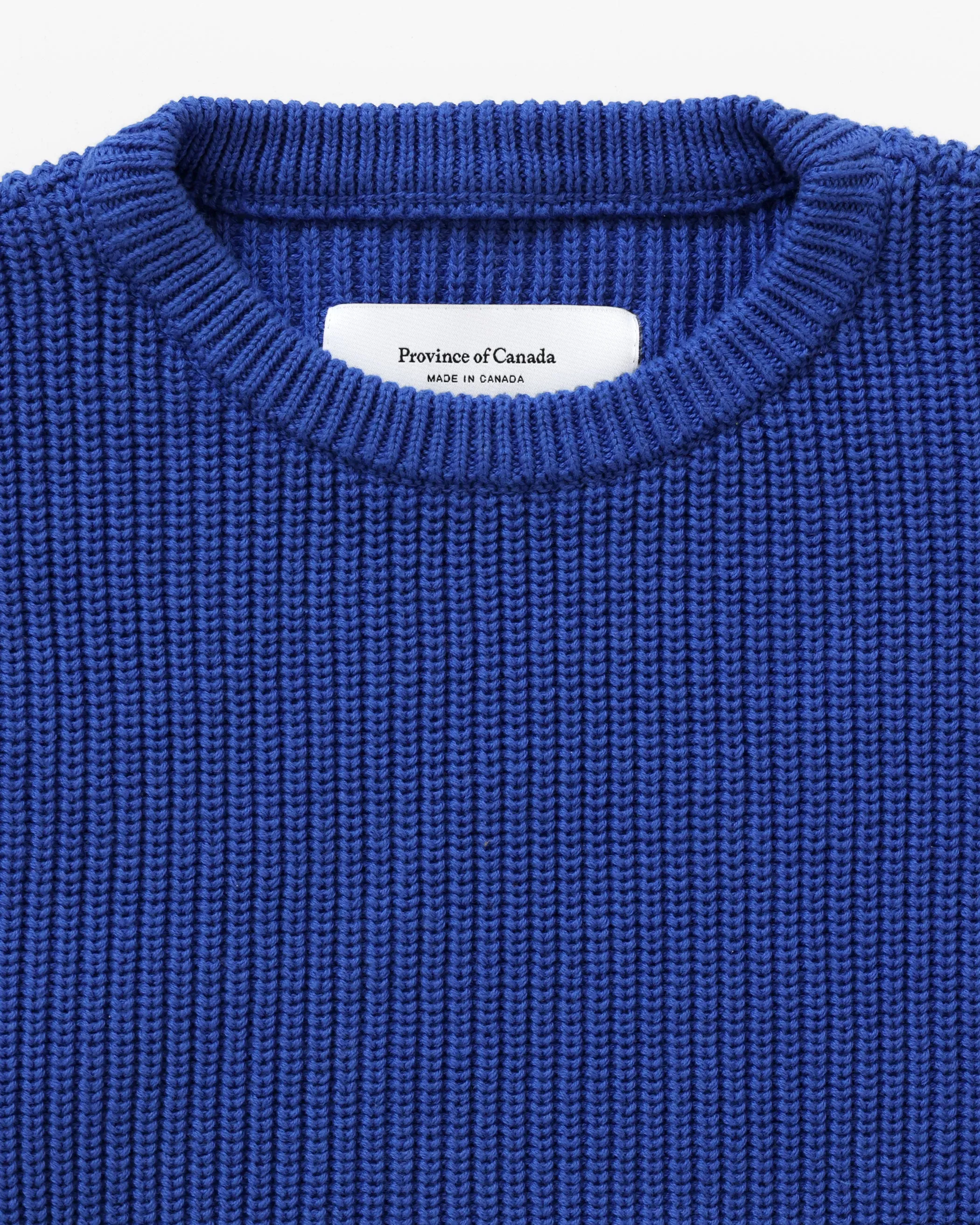 Cotton Knit Sweater Royal - Unisex