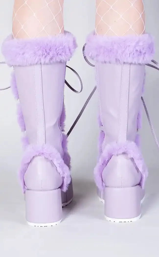 CUBBY-311 Lavender Vegan Suede Boots