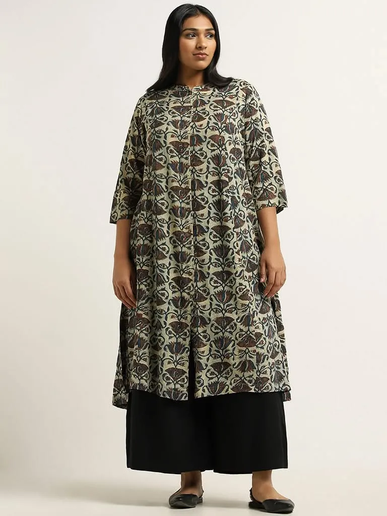 Diza Multi Floral Printed Cotton Kurta