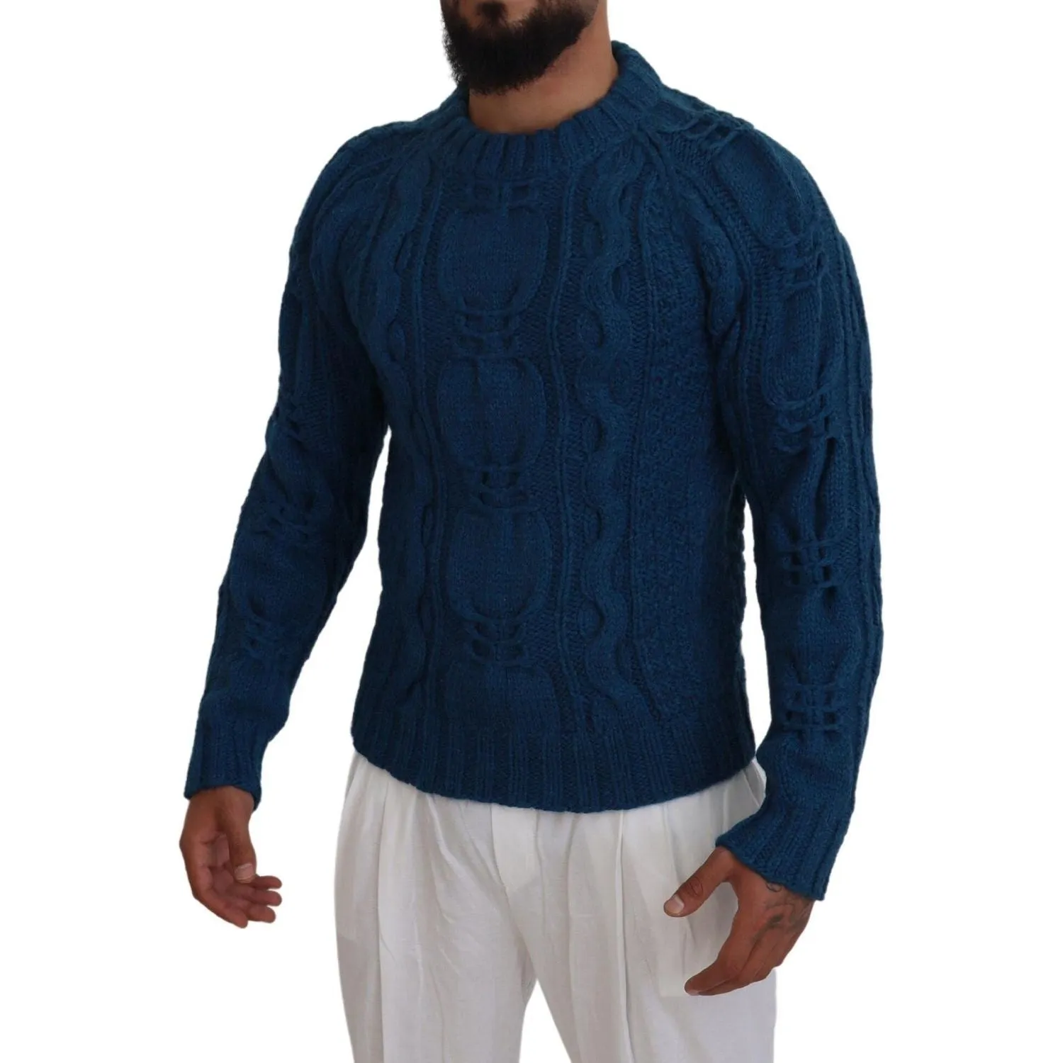 Dolce & Gabbana Elegant Blue Crewneck Sweater