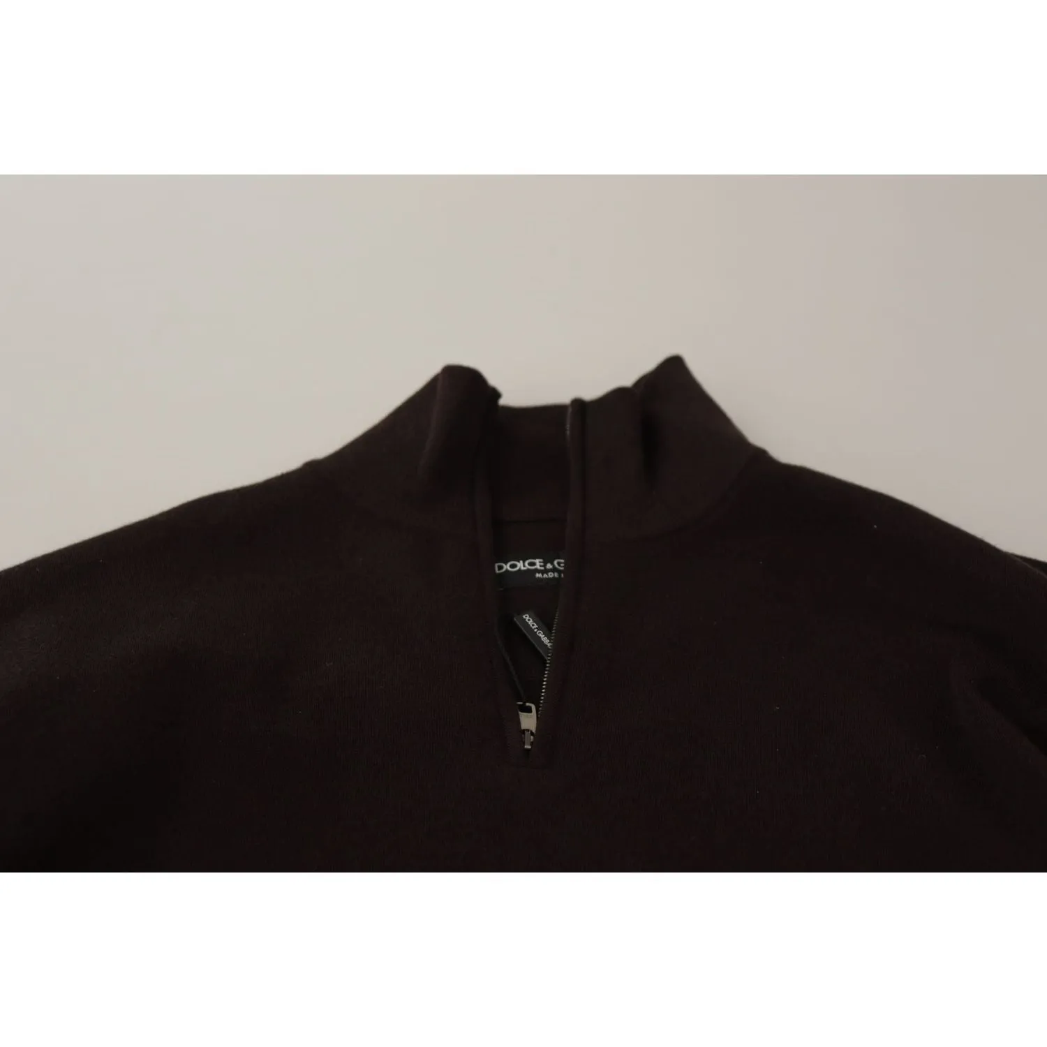 Dolce & Gabbana Elegant Cashmere Zippered Pullover Sweater