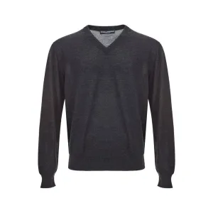 Dolce & Gabbana Elegant Gray Cashmere Sweater for Men