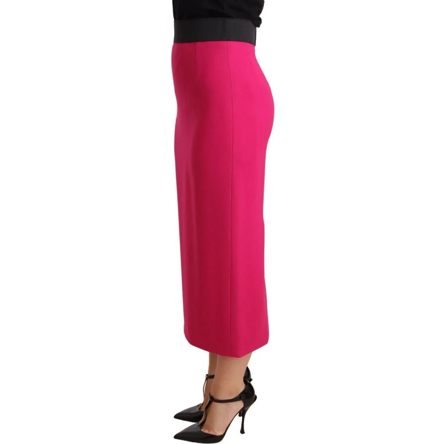 Dolce & Gabbana Elegant High-Waisted Pencil Skirt in Pink