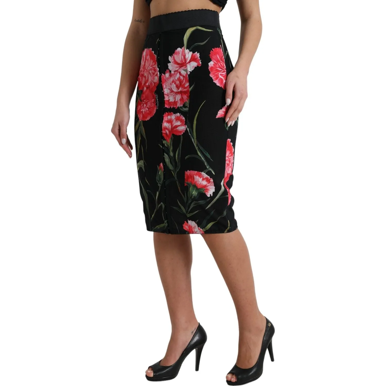 Dolce & Gabbana Floral High Waist Pencil Skirt