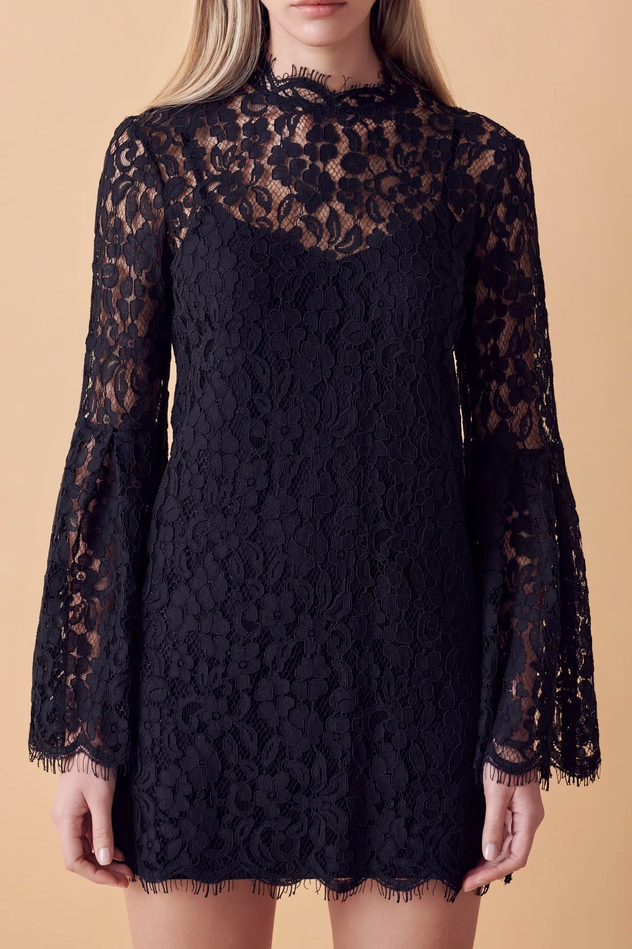 Endless Rose - Bell Sleeve Lace Dress