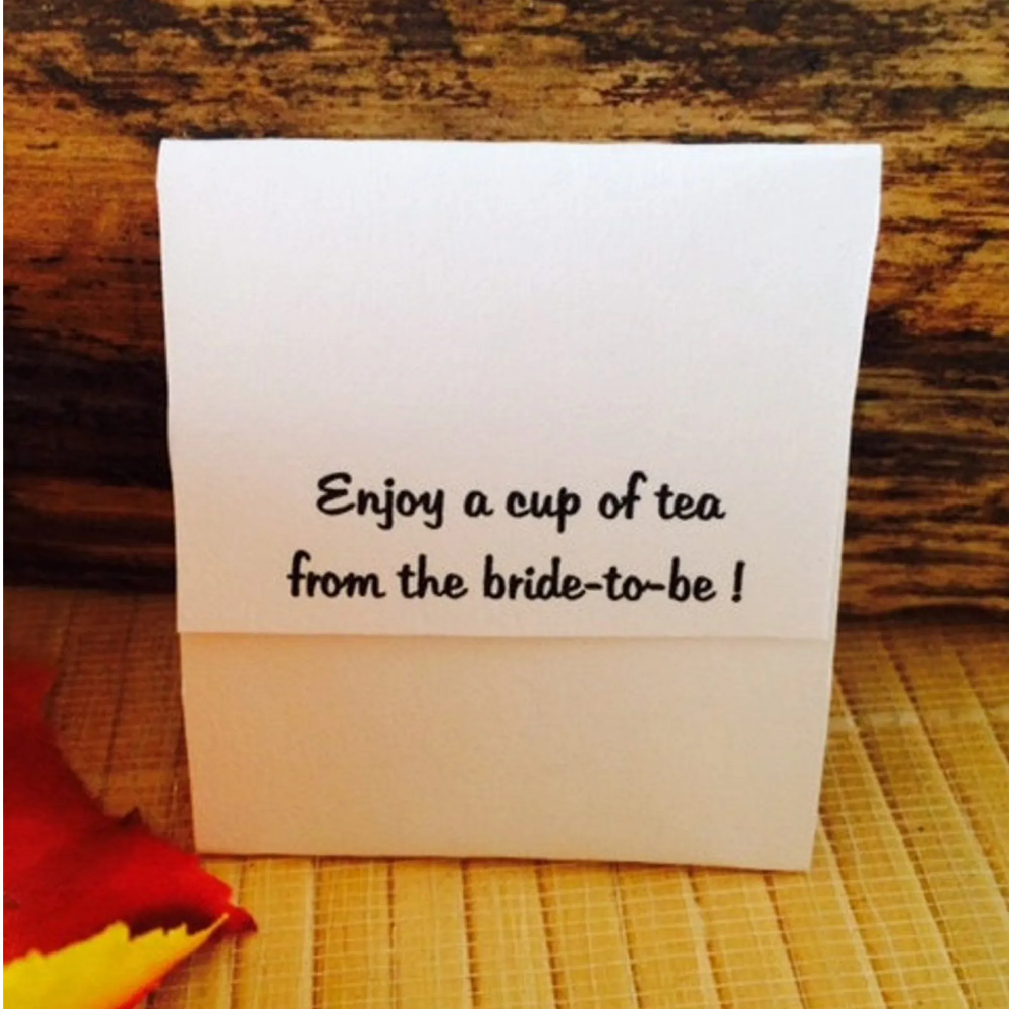 Fall Trees Bridal Shower Tea Packets