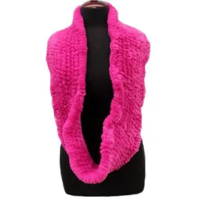 Faux Fur Infinity Scarf - Pink Fuchsia