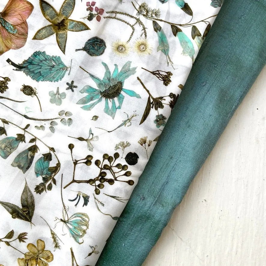 Floral Eve & Verdigris - Liberty and Silk Scarf Kit 2024