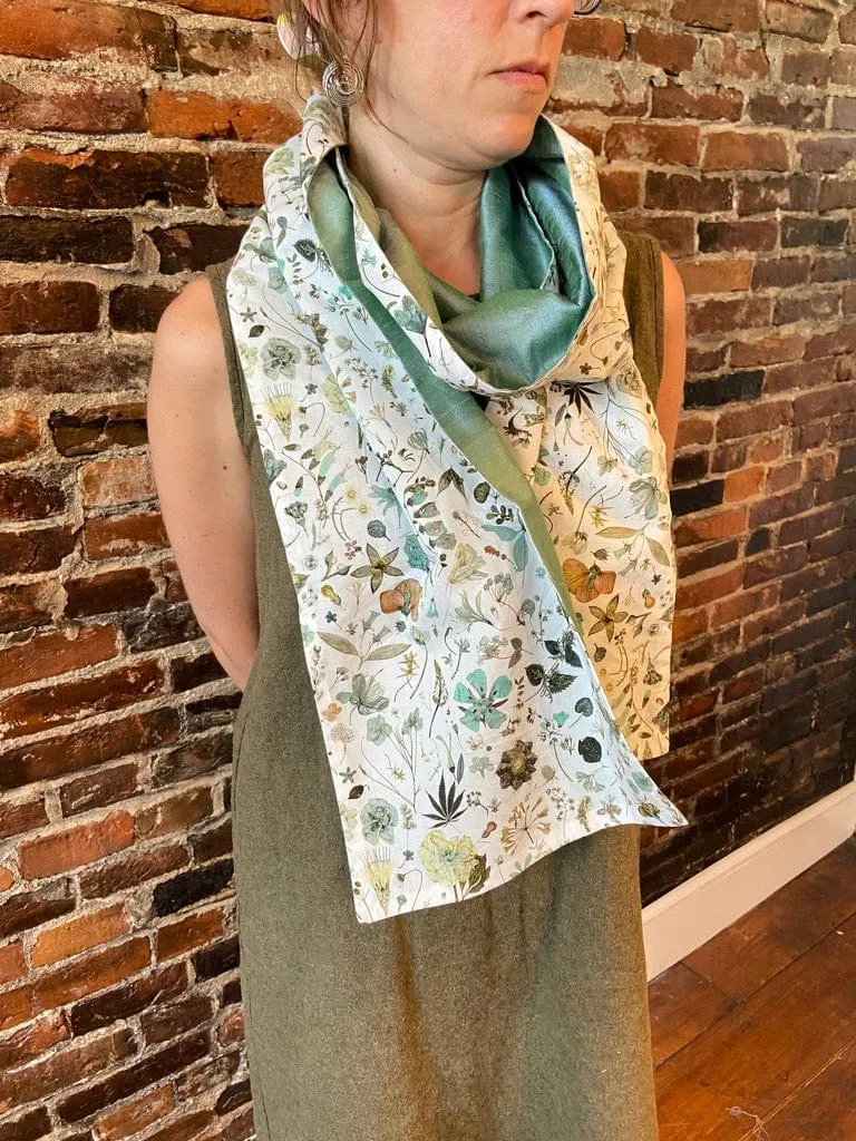 Floral Eve & Verdigris - Liberty and Silk Scarf Kit 2024