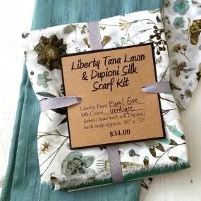 Floral Eve & Verdigris - Liberty and Silk Scarf Kit 2024